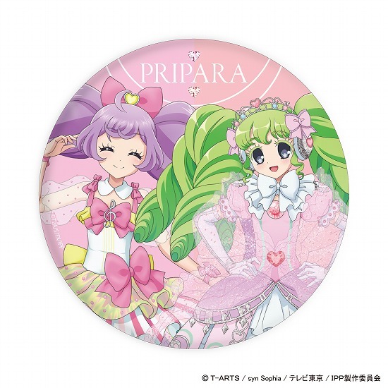 プリパラ 缶バッジ 01 らぁら＆ファルル 描き下ろしイラスト｜ホビーの