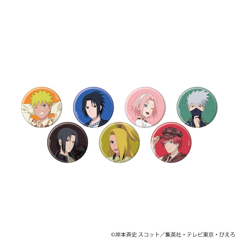 NARUTO-ナルト- 疾風伝 缶バッジ 01 ニューレトロver. 描き下ろし