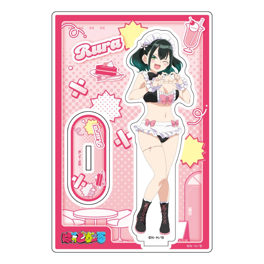 ばっどがーる 描き下ろしアクリルスタンド 瑠璃葉るら メイド水着