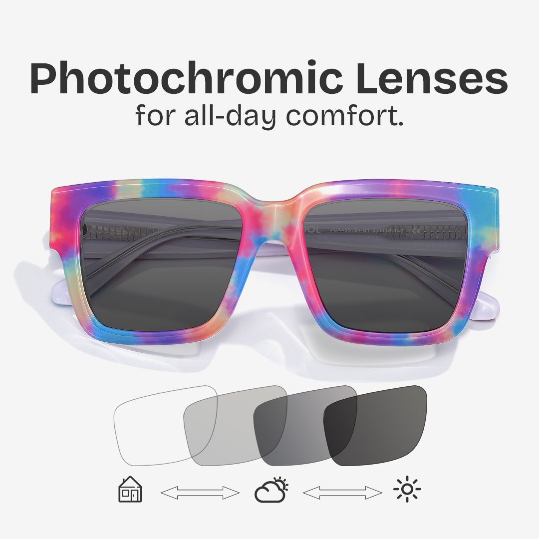 Pop Acetate Colorful Frame Glasses with Square Shape | Zeelool