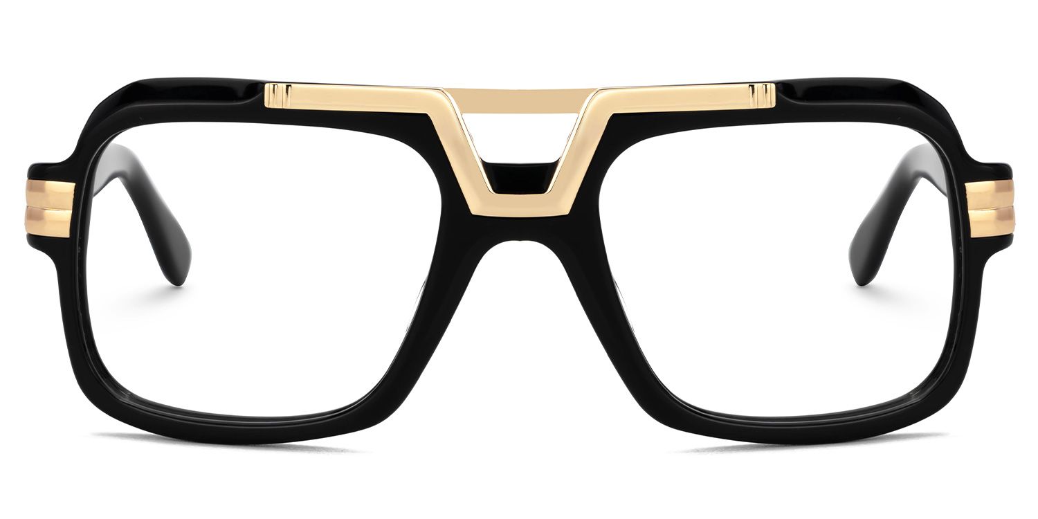 Croswell Acetate Aviator Black Frame Glasses | Zeelool