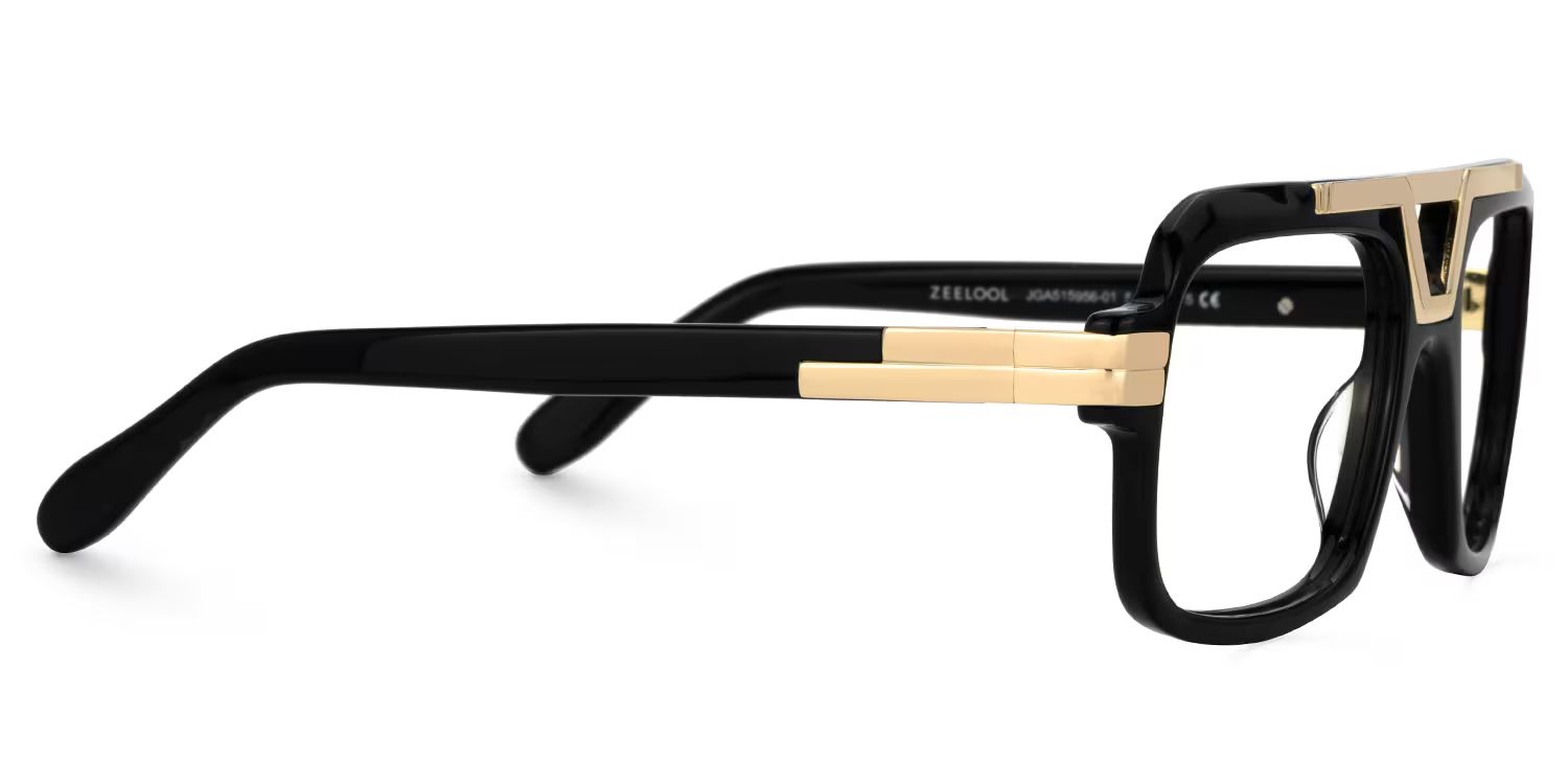 Croswell Acetate Aviator Black Frame Glasses | Zeelool