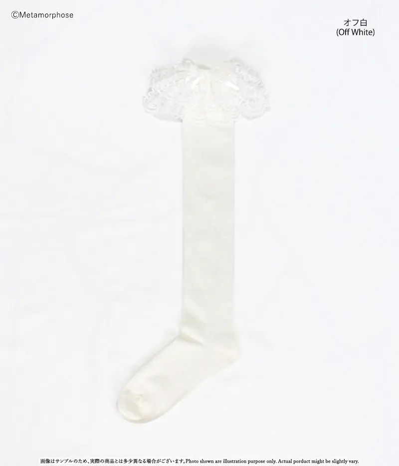 ラッセルレースオーバーニー - 靴下 | メタモルフォーゼ - ロリータ