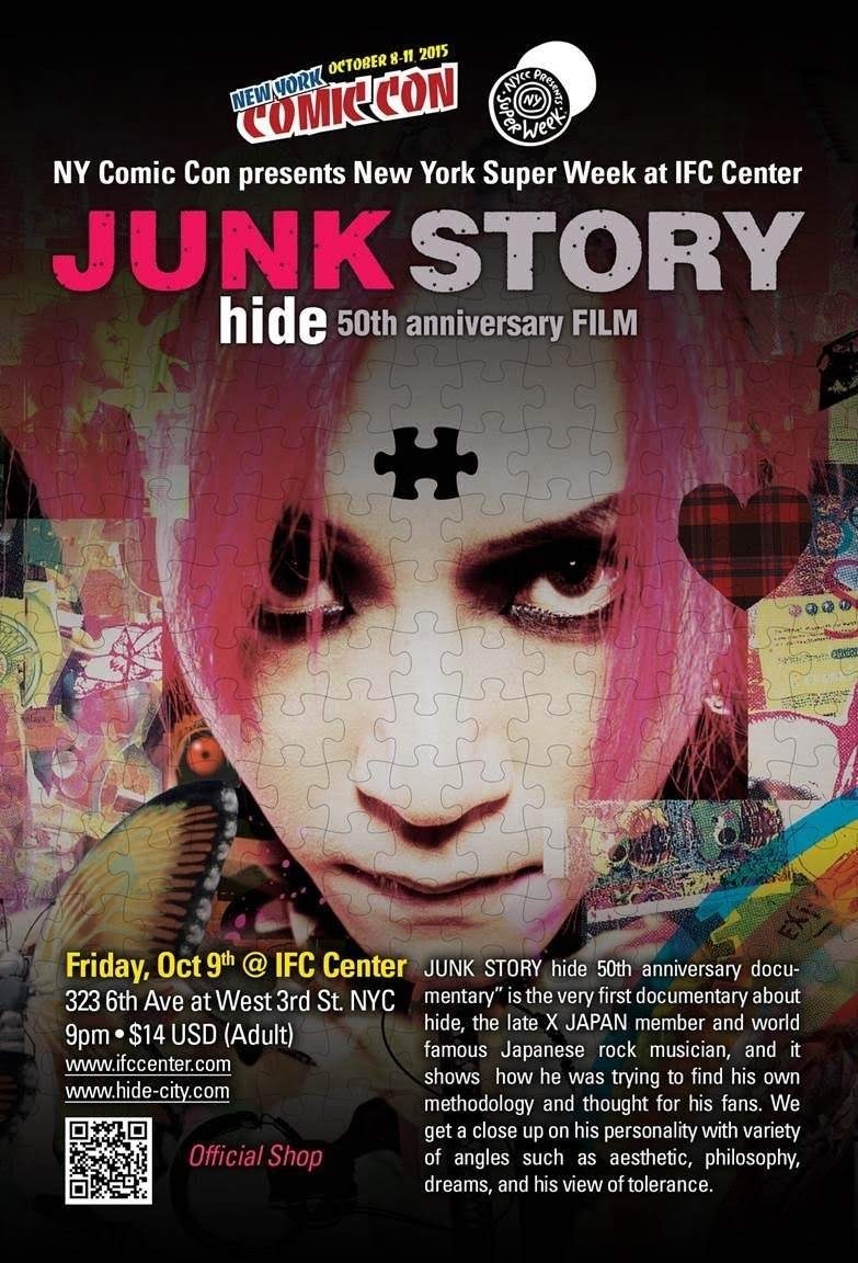 hide 50th FILM「JUNK STORY」 NY・コミコンでの海外上映が決定