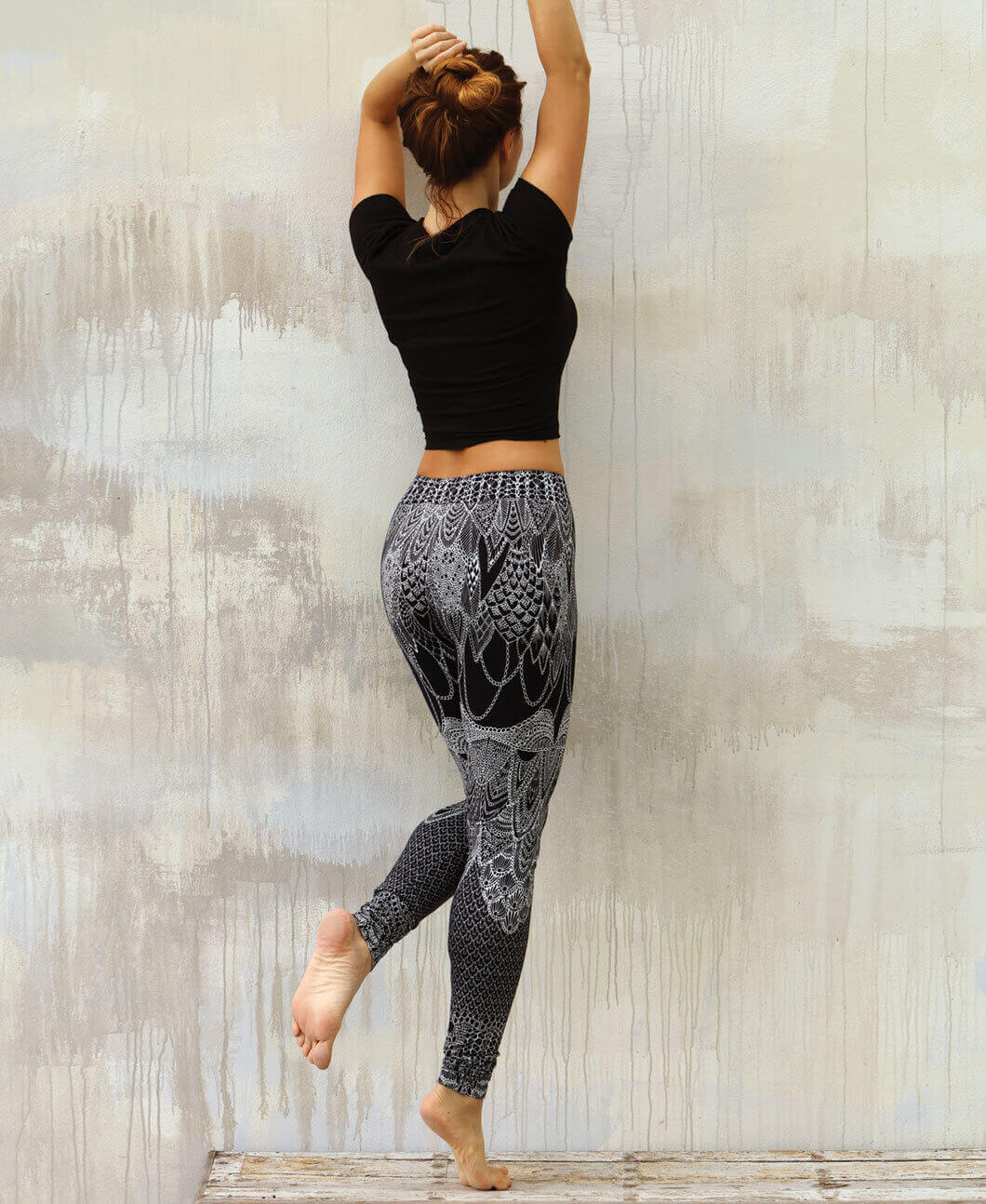 Black Lace Tribal Leggings – shovava