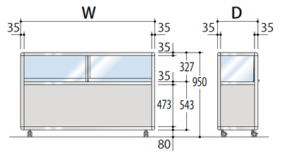 ゼガロ横型ケース｜ガラスショーケースならチヨダディステム
