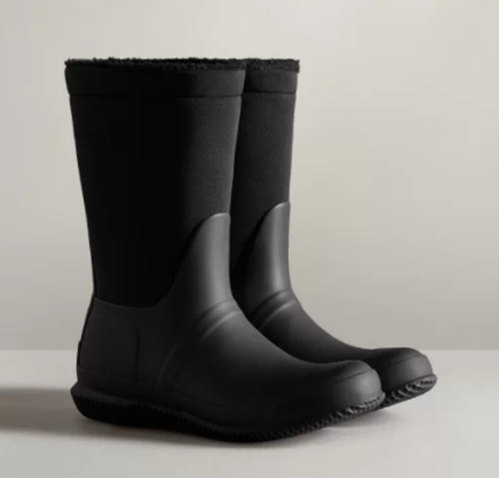 The Roll Top Sherpa Boot by Hunter in Black – Shoes 'N' More