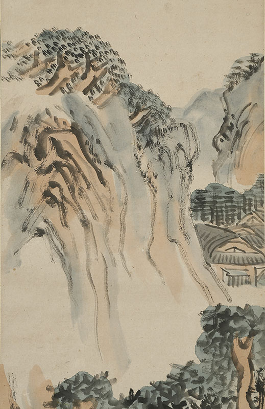 真作】山田敬中/新山帰想図/山水人物図/掛軸☆宝船☆Z-464 真作/山田敬