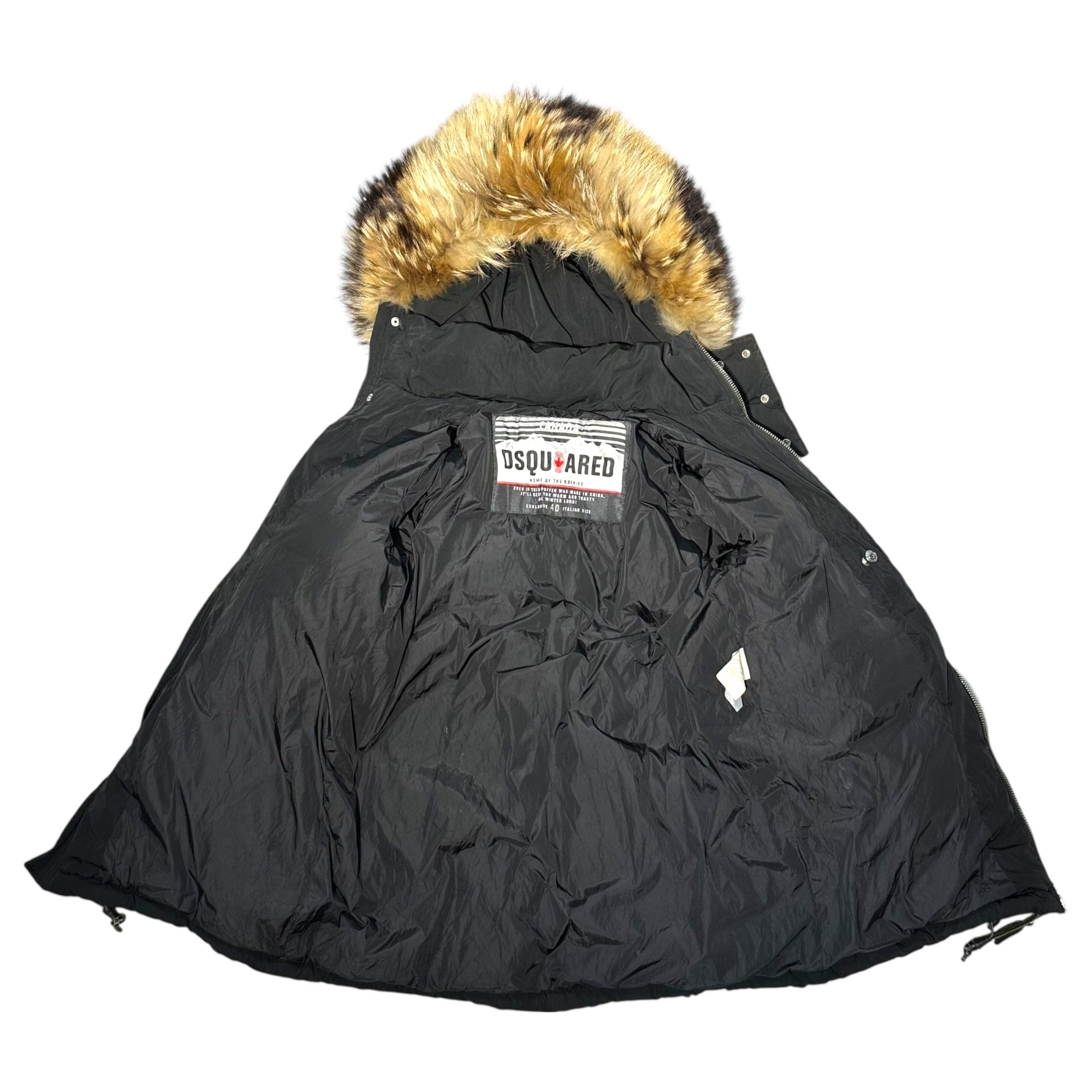DSQUARED2(ディースクエアード) 10AW Big Fur Hood Nylon Down Jacket