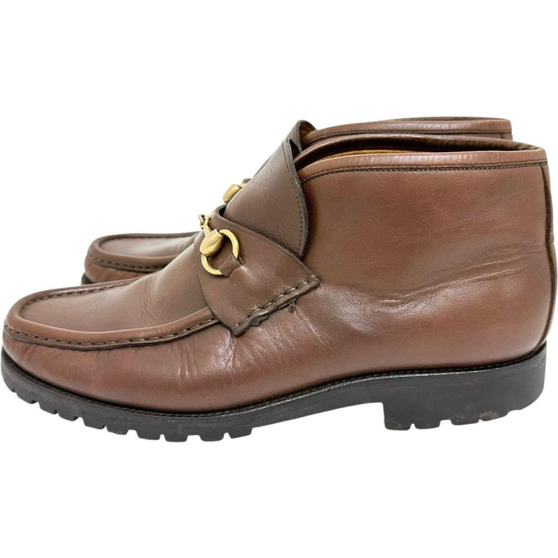 GUCCI/グッチ】 ホースビット(アンクル) ブーツ レザー ブラウン