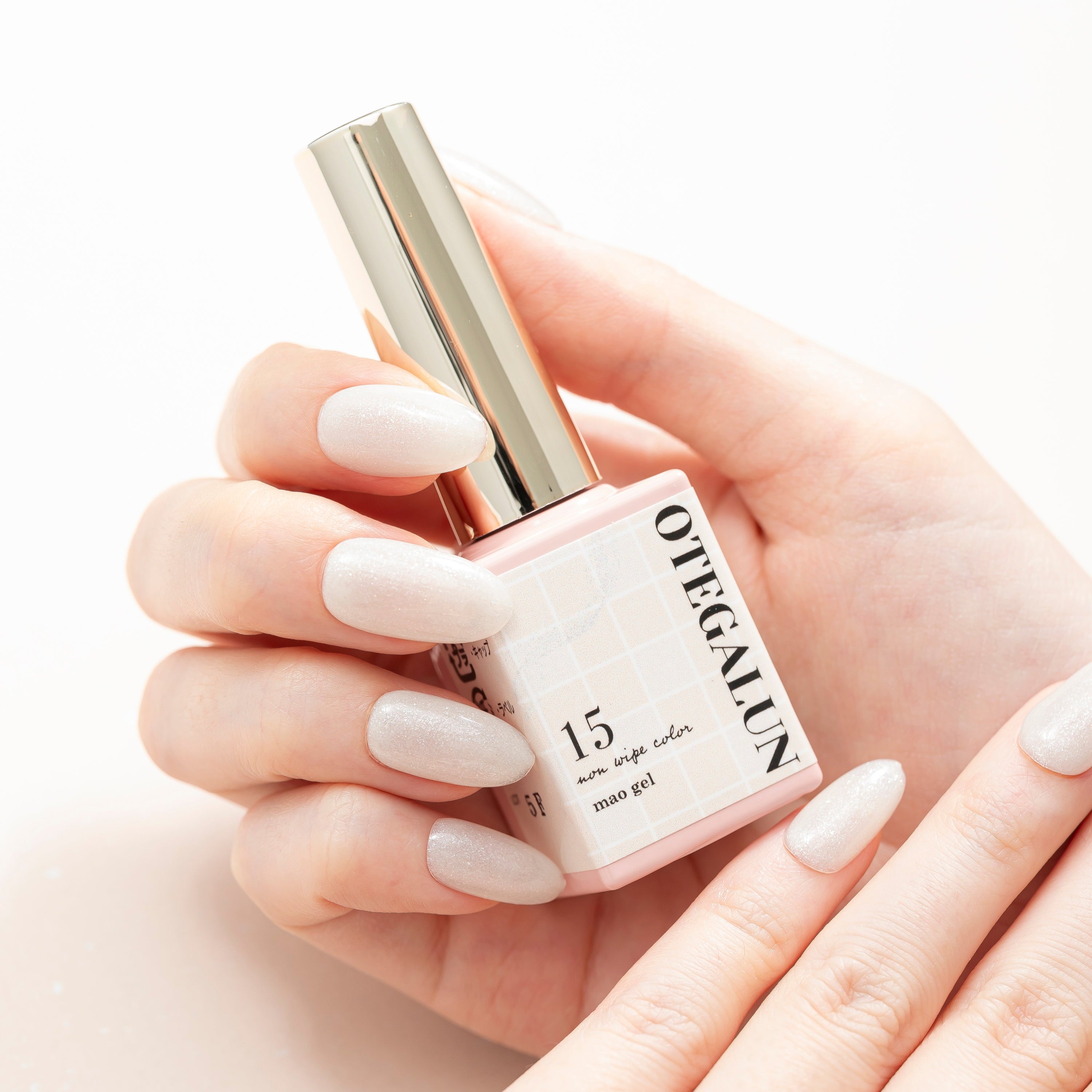 オテガルン15 - ホワイトパメ【パメ（パール＆ラメ）入り】