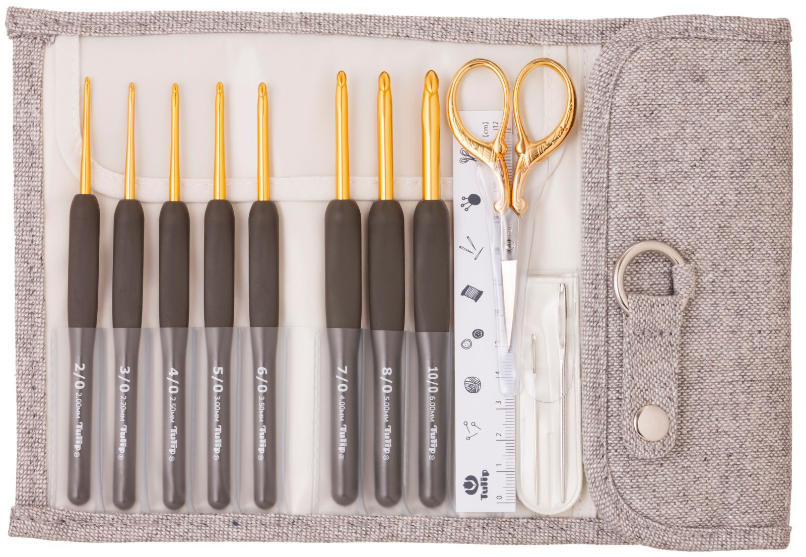 エティモ クッショングリップ付きかぎ針セット 高級糸切りはさみ