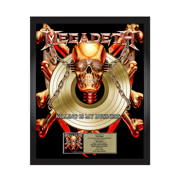 Megadeth Killing Is My Business 40th Anniversary Plaque – Megadeth