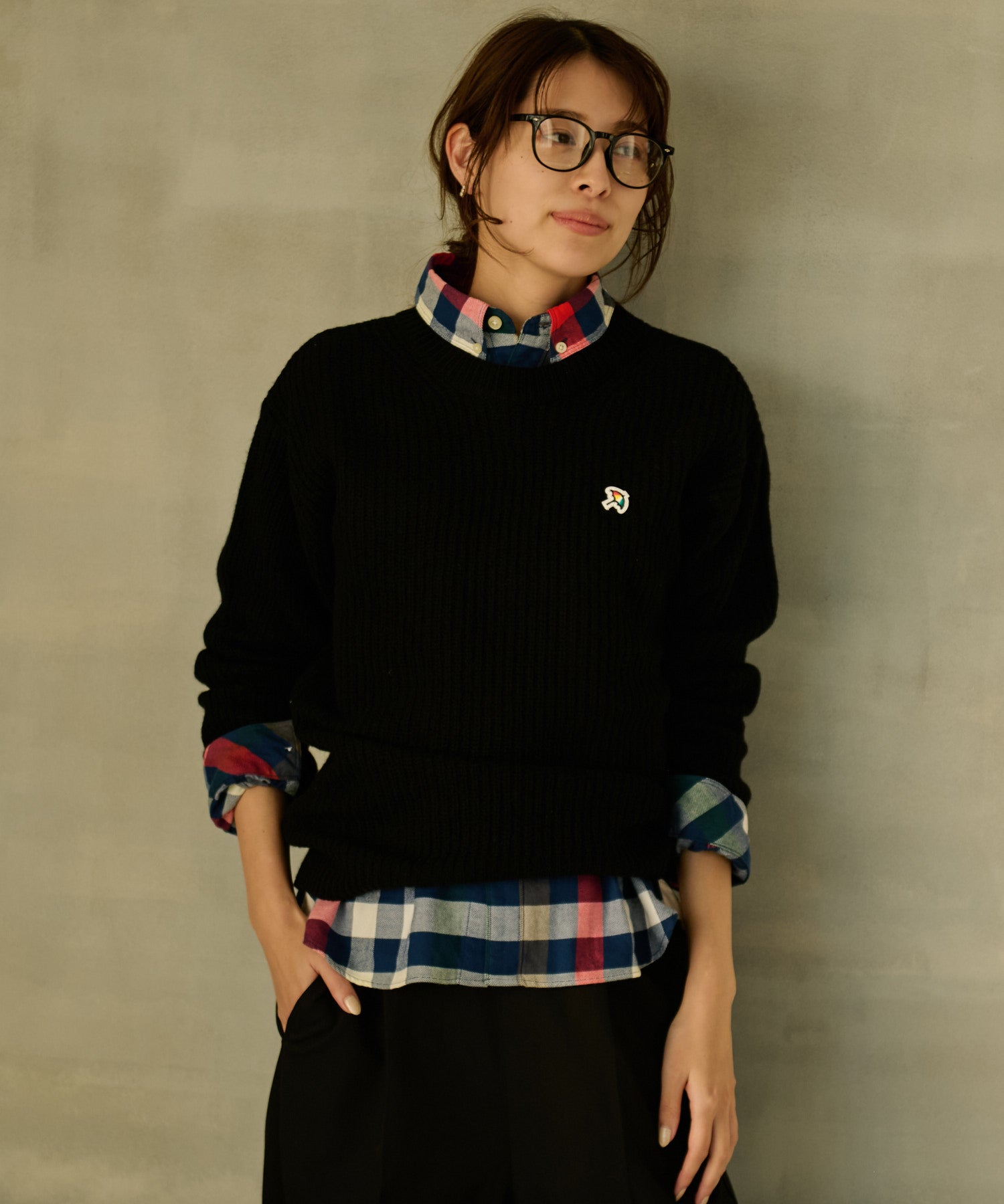 シェア 畔編みウールニットセーター（ニット/セーター/ユニセックス