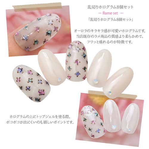 ラメ8色セット 細かな乱切りセット ストーンのように使える パウダー