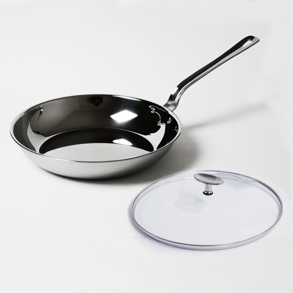 新潟直送計画】アルミクラッド三層フライパン（ガラス蓋付き） – フジノス