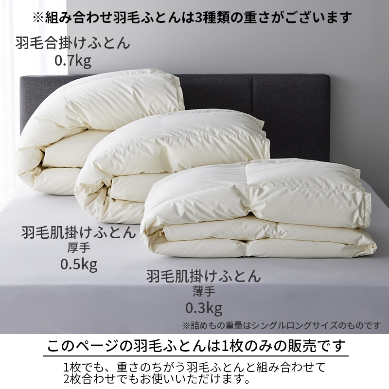 nishikawa PREMIUM（西川プレミアム）羽毛肌掛けふとん（薄手