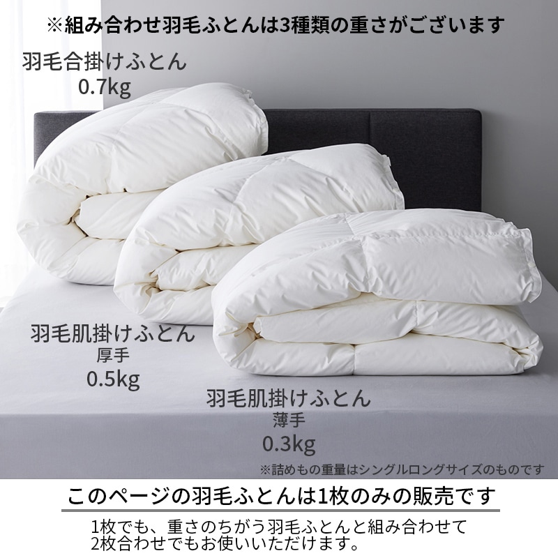 nishikawa PREMIUM（西川プレミアム） 羽毛合掛けふとん（組み合わせ