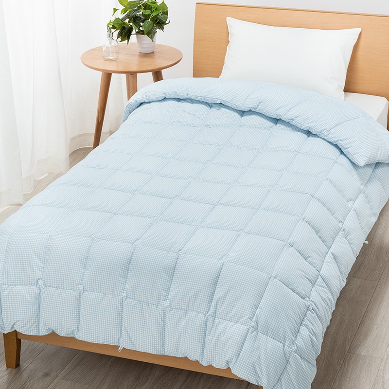 ランドリエ 合繊掛けふとん （シングルロング）150x210cm ブルー