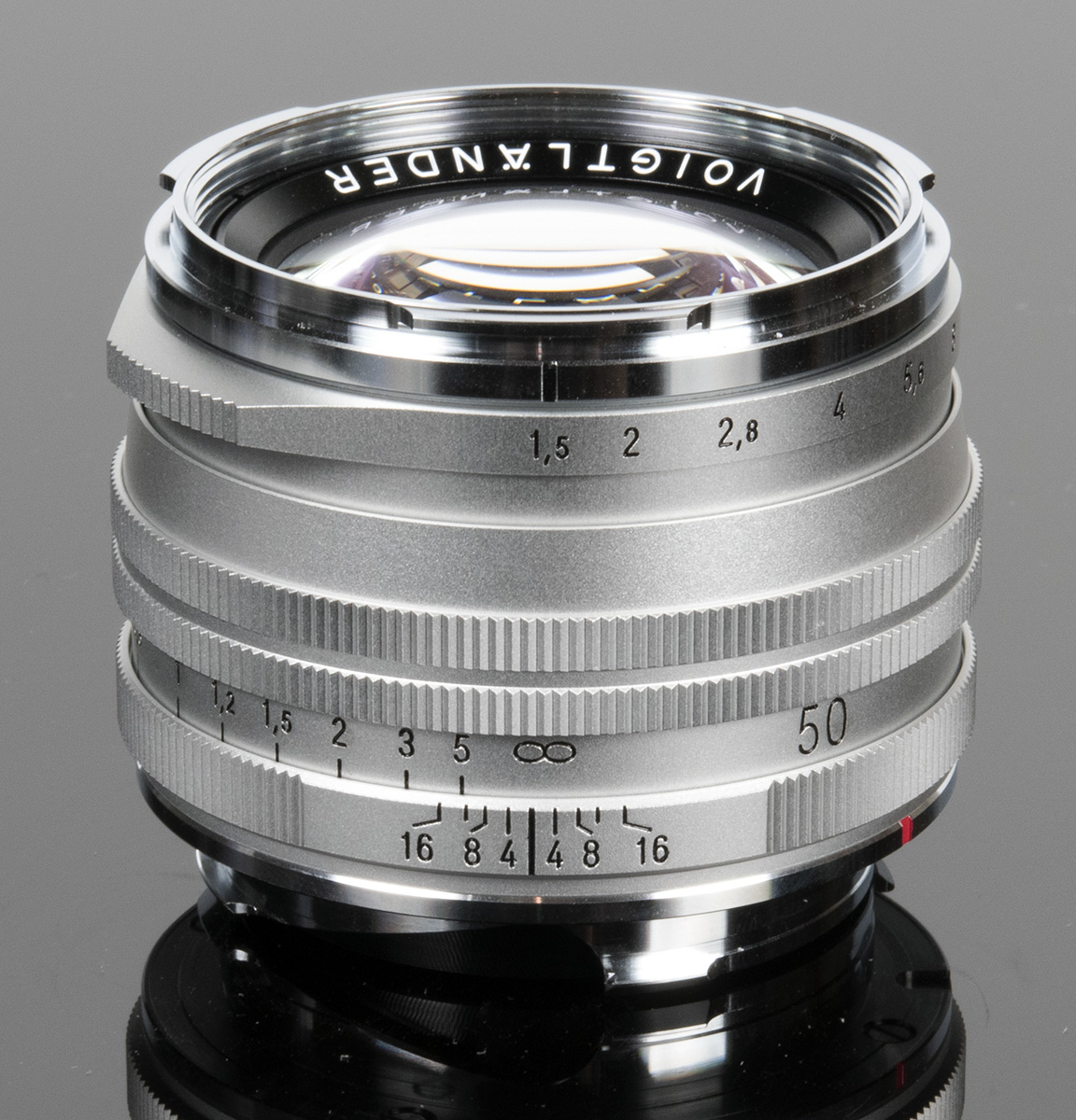 Voigtlander 50mm f/1.5 II Silver MC Vintage Line: shop.CameraQuest.com