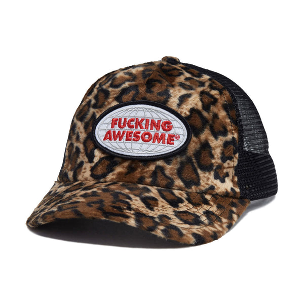 Fucking Awesome Patch Logo Leopard Trucker Hat - Leopard – CCS