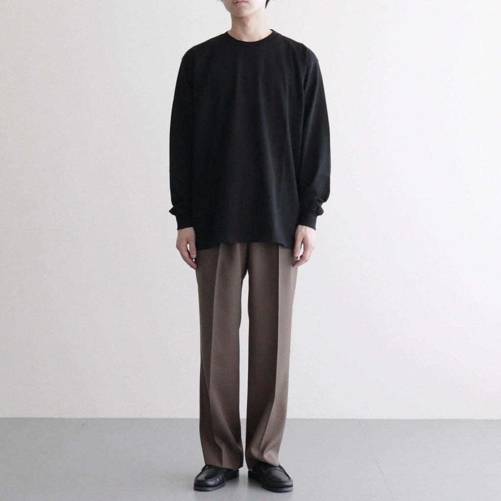 LIGHT WOOL MAX GABARDINE SLACKS #DARK OLIVE BROWN [A26SP03MG