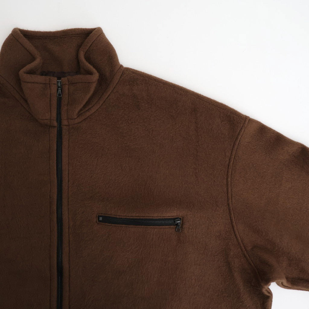 PURE SILK COMFORT FLEECE HALF ZIP P/O #BROWN [A25AP02SF] – ciacura