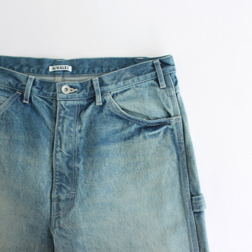 SELVEDGE FADED HEAVY DENIM PAINTER PANTS #FADED INDIGO [A24AP01DH