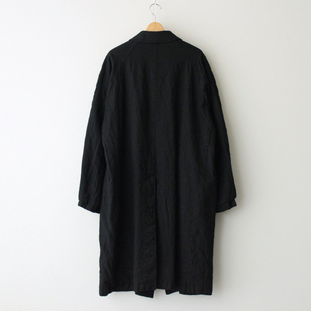 ウールサージ 製品縮絨 コート #BLACK [HN-C101-051] – ciacura