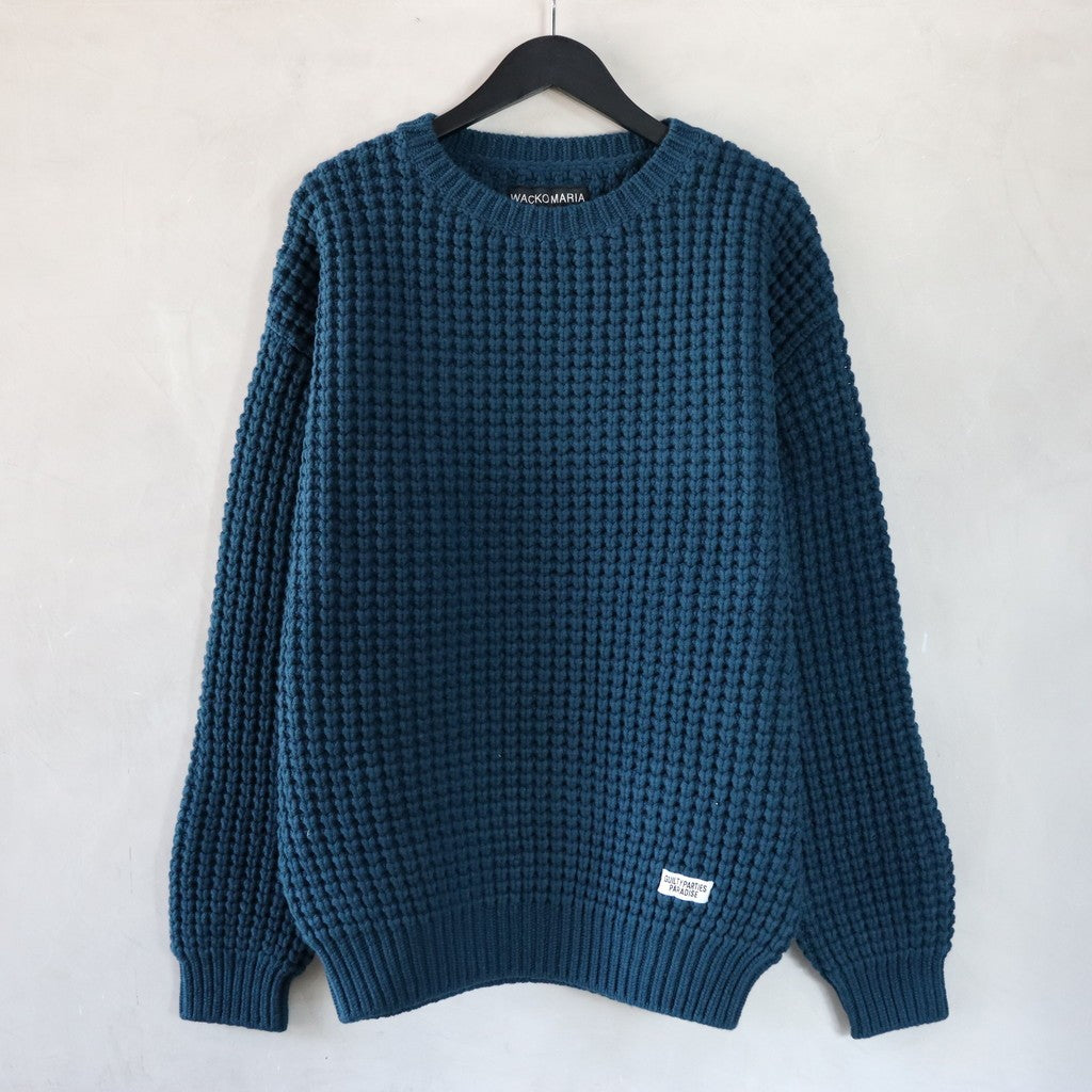 WAFFLE KNIT SWEATER #GREEN [24FW-WMK-KN01]_WACKO MARIA