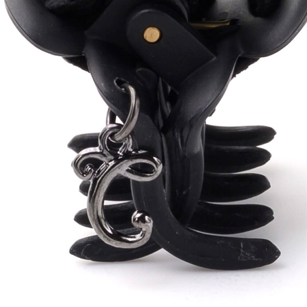 ダブルクリスタルメッシュ ホイップクリップ 2個セット(ブラック