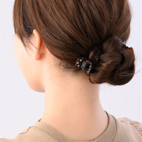 販路限定】スーパー石付クリップ 2個セット(ブラウンミックス