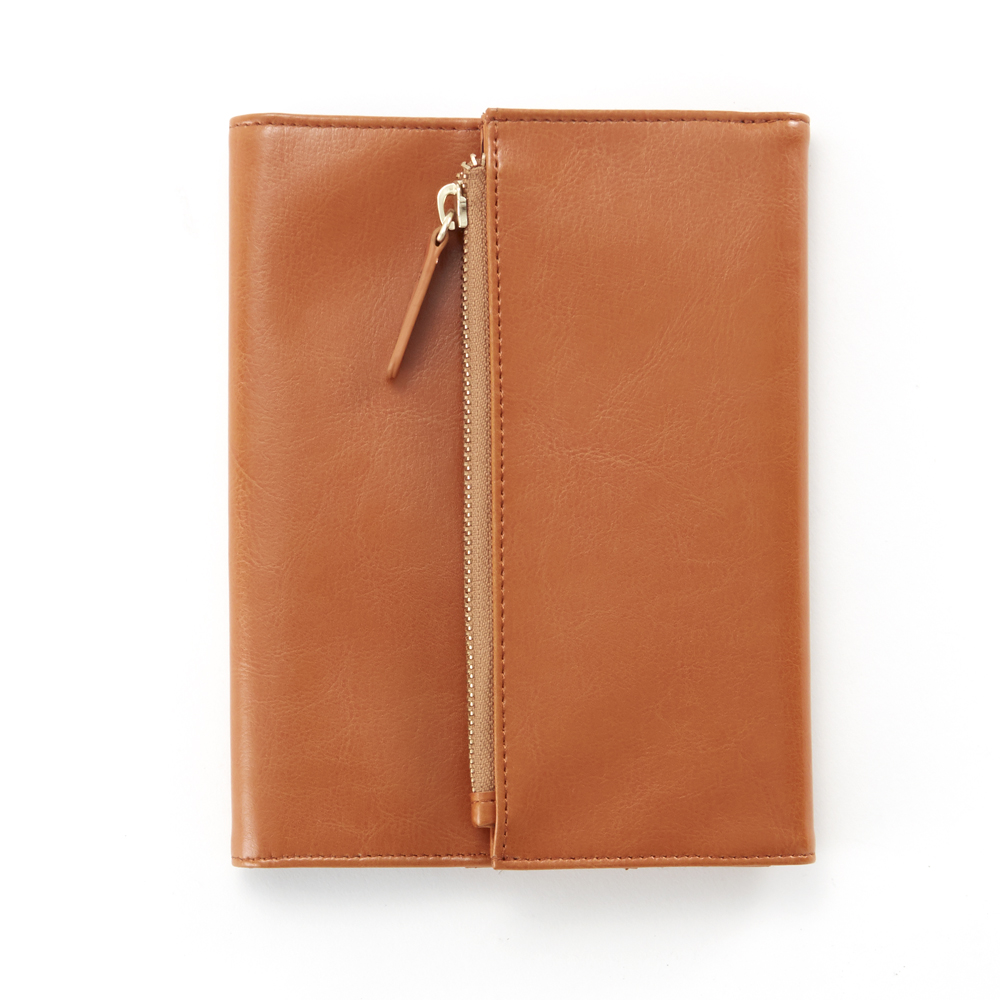 isshoni. ペンケース付ノートカバー合皮 B6対応 キャメル N1873 | 2026