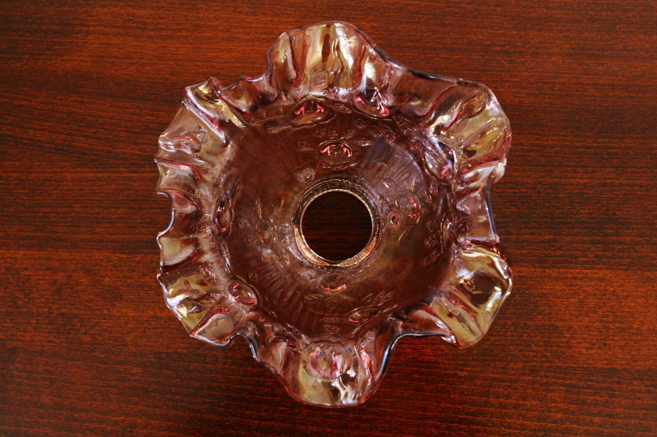 オールドフェントンFenton ローズピンクガラスランプシェード