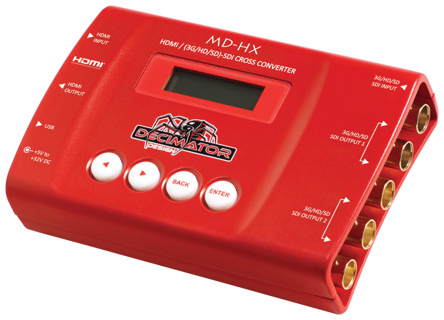DECIMATOR MD-HX: HDMI/SDI Cross Converter w/ Scaling & Frame Rate