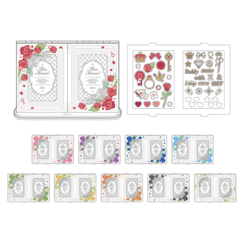 ペアフォトカードアクリルフレーム カスタムローズ ホワイト| FUKUYA