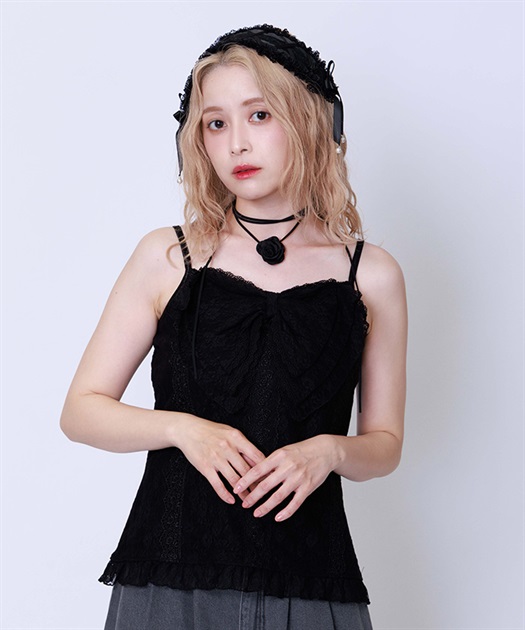 レーシービッグリボンキャミ【期間限定価格】 | axes femme online shop