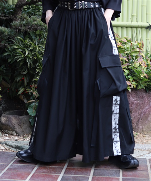 霞柄サイドライン袴パンツ | REZEN | axes femme online shop