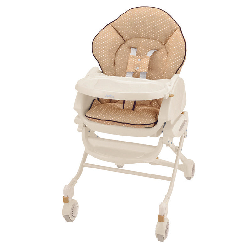 ハイローベッド＆チェア コンパクト ニュースウィング ベージュドット