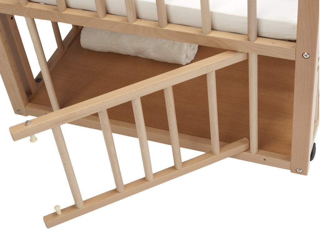 ジョルノ 澤田工業 標準サイズベビーベッド【レンタル｜小物置き板付