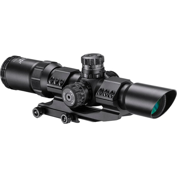 1-4x28mm SWAT-AR IR Mil-Dot Rifle Scope with Cantilever Mount