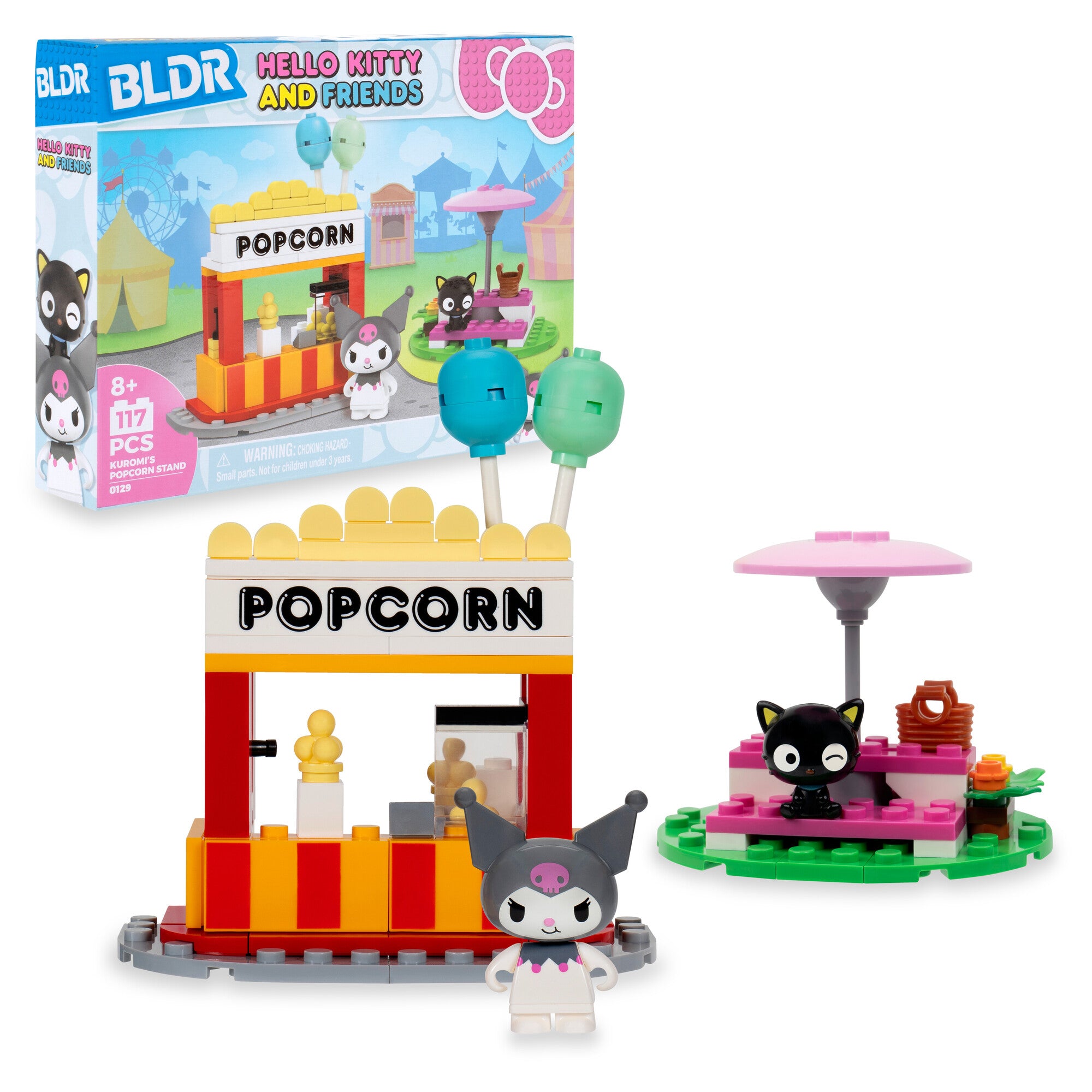 Hello Kitty and Friends Kuromi's Popcorn Stand Building Set | Jazwares