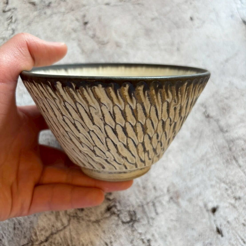しのぎ 飯碗 小 白｜作家 山本雅則（信楽焼）【10】 – nokaze｜陶器