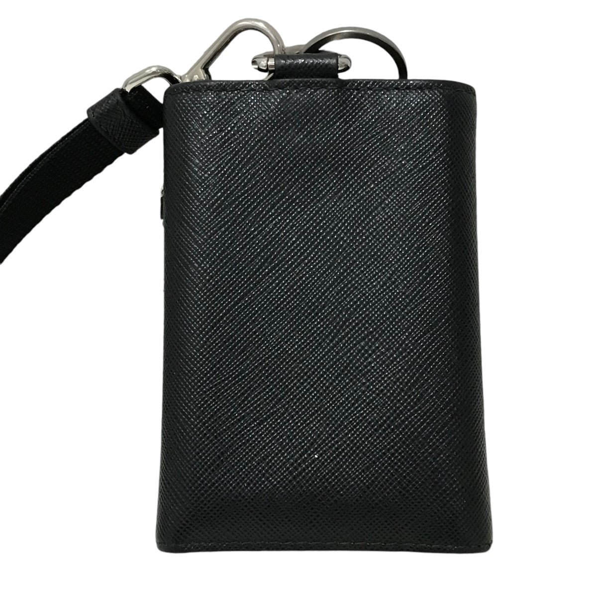 PRADA(プラダ) ネックストラップサフィアーノ財布 2MR036 ブラック