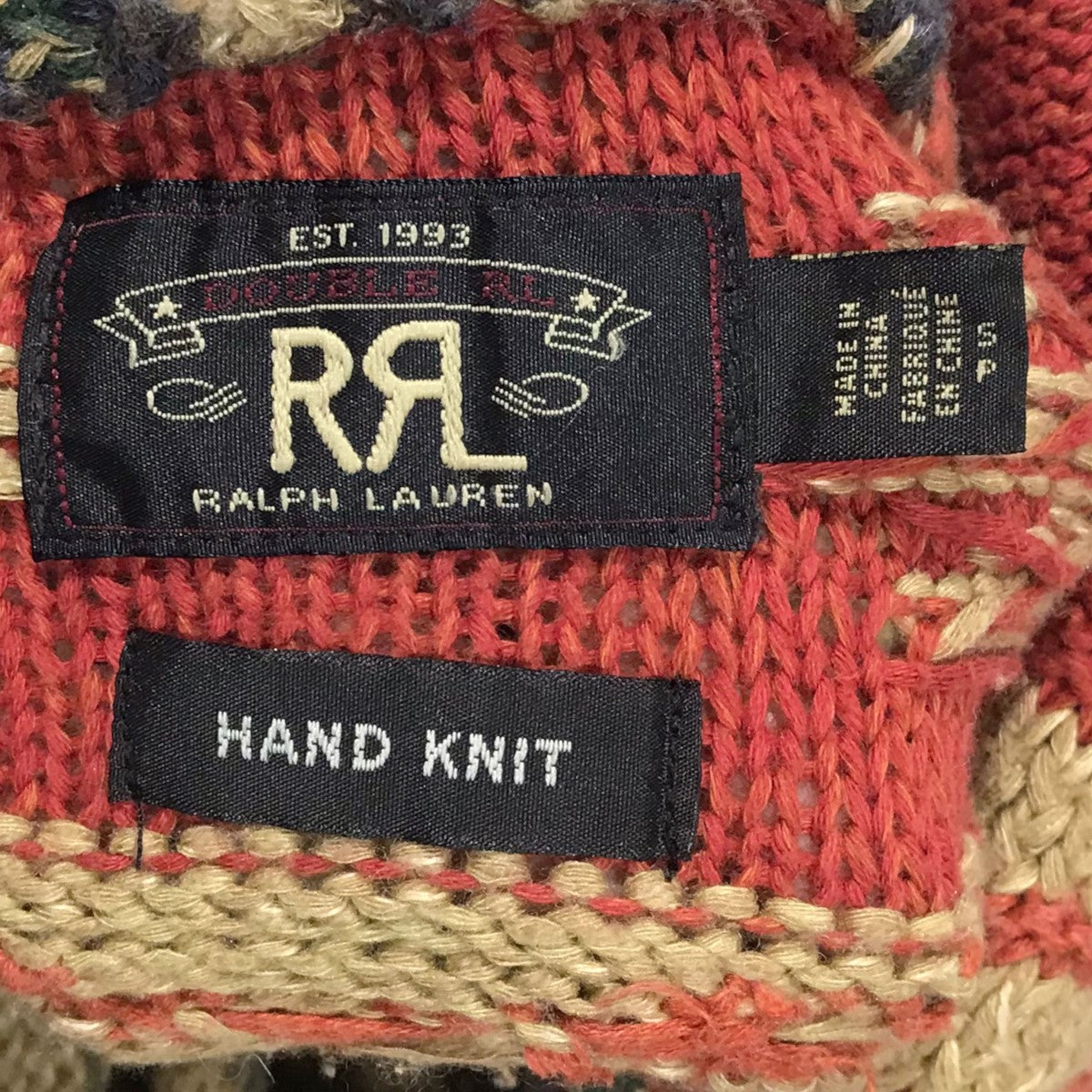 RRL(ダブルアールエル) ショールカラーニットカーディガン HAND KNIT