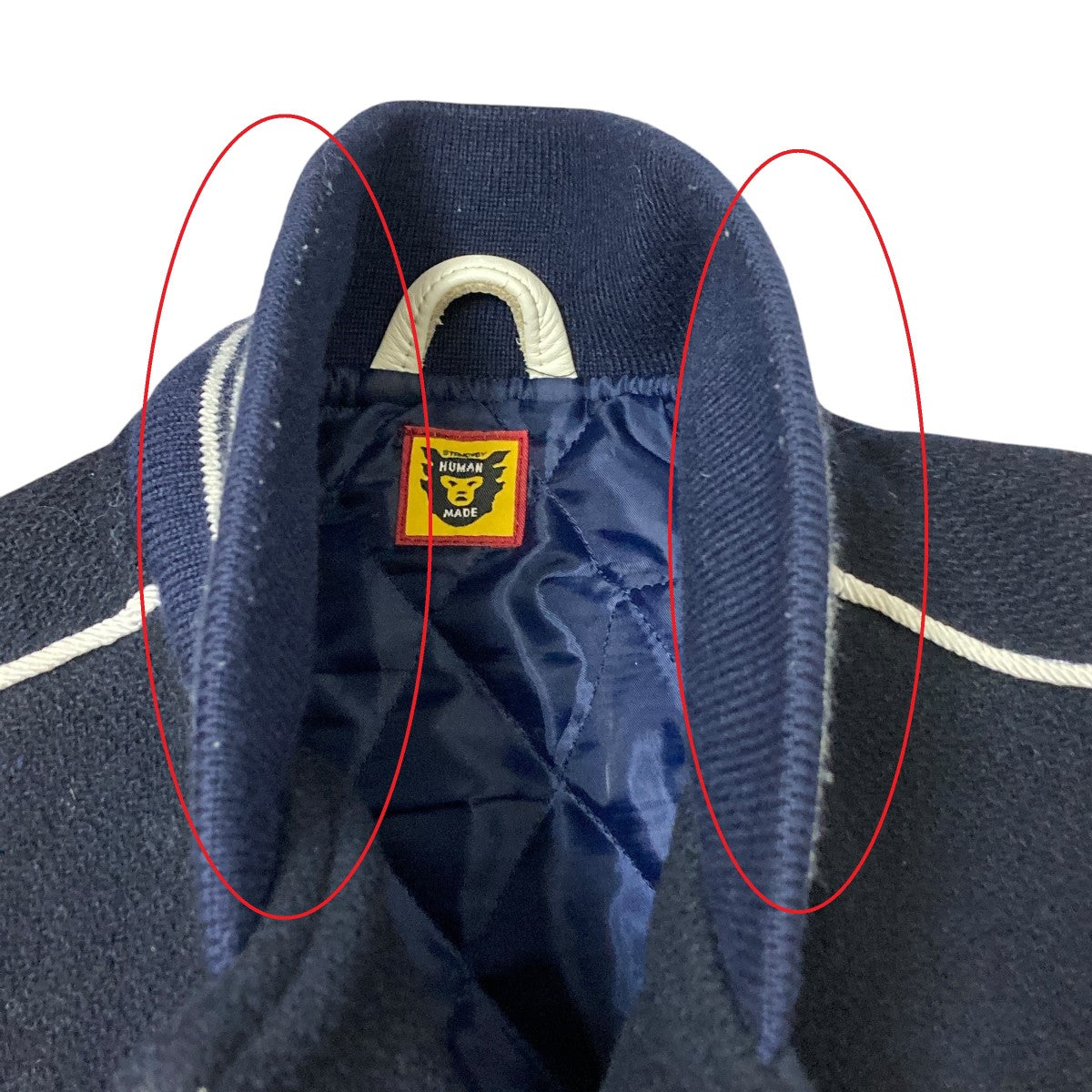 HUMAN MADE(ヒューマンメード) VARSITYロゴ刺しゅうスタジャン グレー