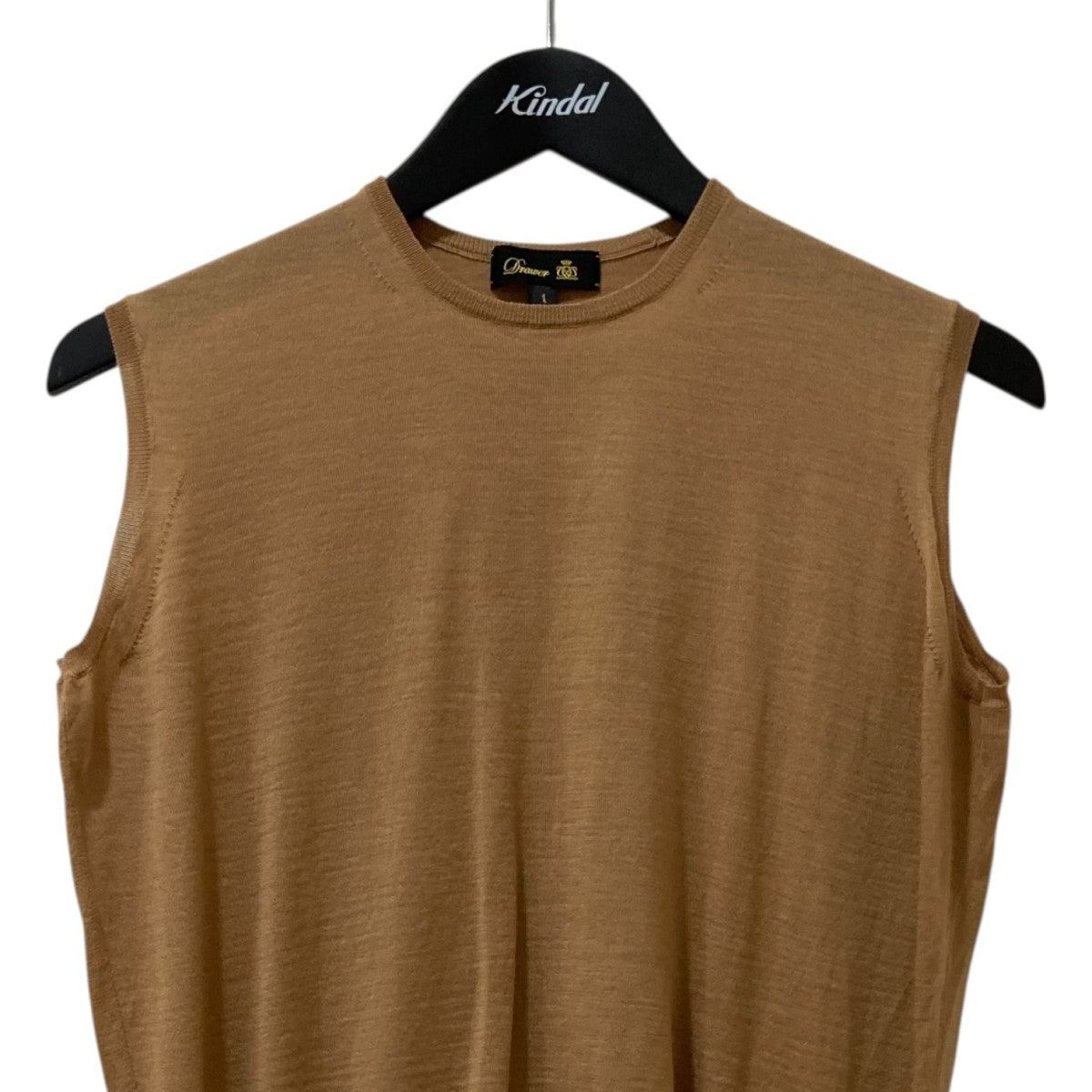 Drawer(ドゥロワー) 18Gウールノースリーブニット6518-106-0370 6518