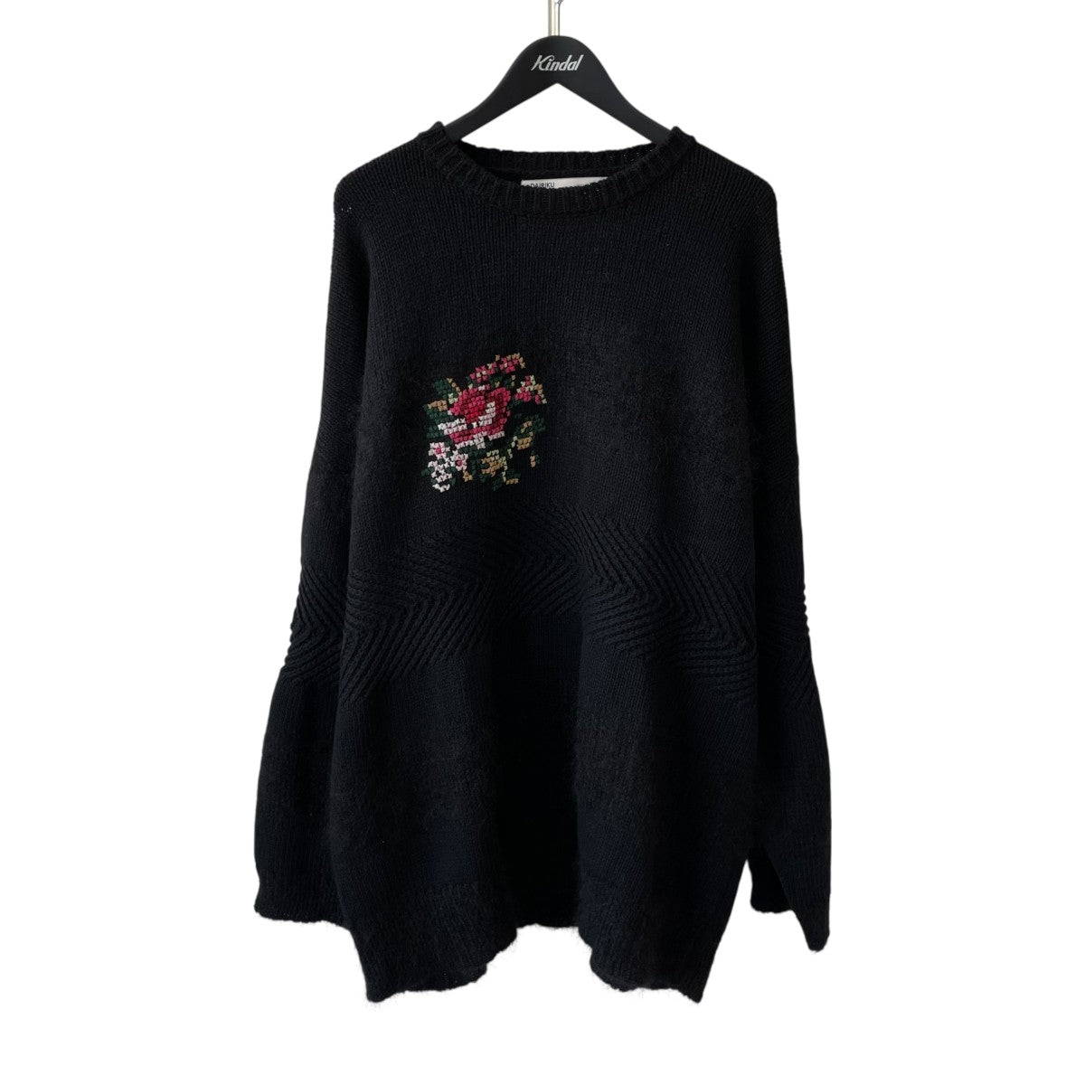 DAIRIKU(ダイリク) Flower Cross Embroidery Border Knitニット21AW K