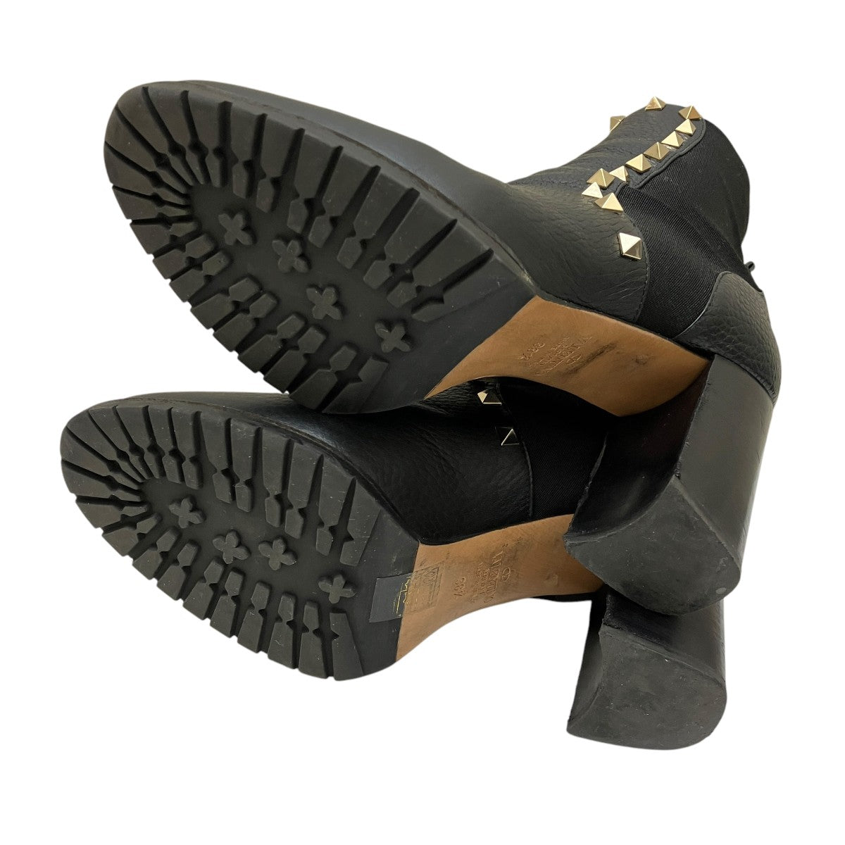 VALENTINO(ヴァレンチノ) ロックスタッズブーツブーツ ブラック サイズ