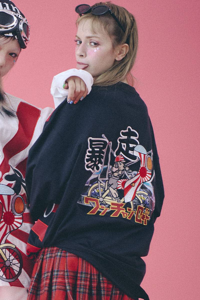 GALFY (ガルフィー) 二代目暴走犬ロンTee BLACK / ロックファッション